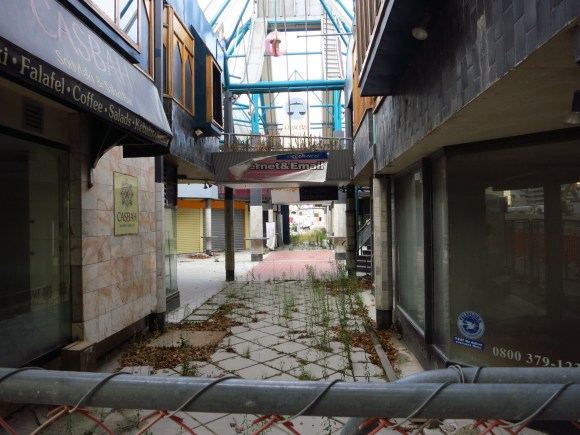 Abandoned shopping district in Christchurch.