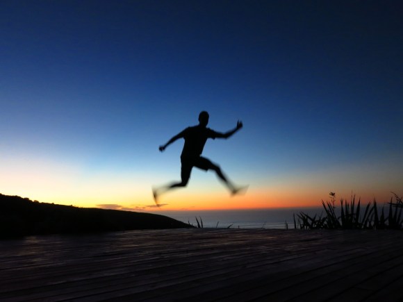Silhouette against sunset sky